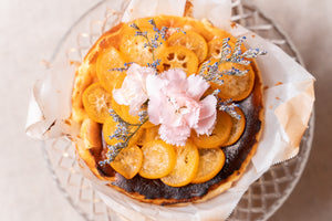 Pineapple cheesecake with kumquat